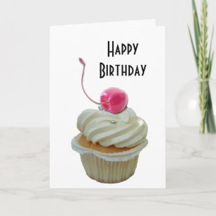Carte Cupcake à la cerise