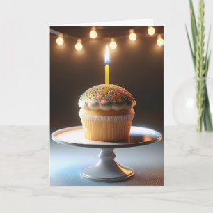 Carte Cupcake Anniversaire Avec Bougie