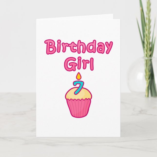 Carte Cupcake Anniversaire Fille 7 (Devant)