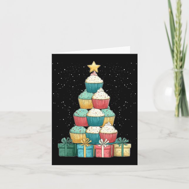 Carte Cupcake Baking Baker Christmas Tree Xmas  (Devant)