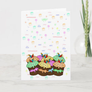 Carte Cupcake Birthday Card - Sweet Birthday - Cupcake