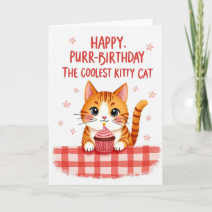 Carte Cupcake Chat Douce