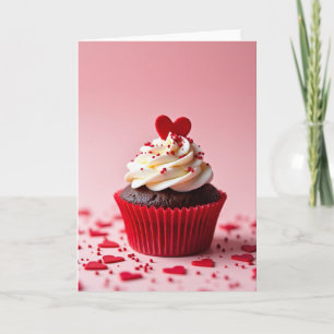 Carte Cupcake Cœur Doux