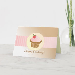 Carte Cupcake d'anniversaire élégant