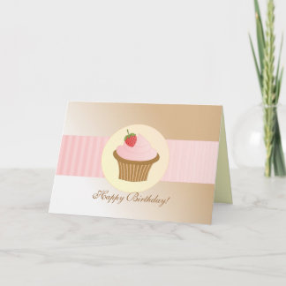 Carte Cupcake d'anniversaire élégant