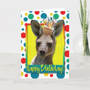 Carte Cupcake d'anniversaire - Kangaroo