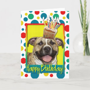Carte Cupcake d'anniversaire - Pitbull - Tigger