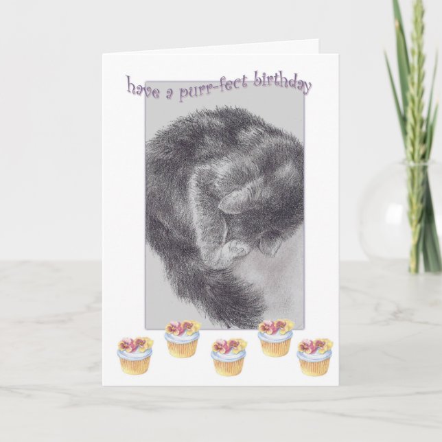 CARTE CUPCAKE D'ANNIVERSAIRE PRÉOCCUPANT (Devant)