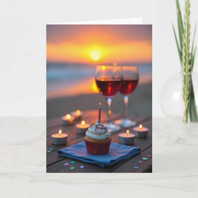Carte Cupcake de l'Heure Dorée (Devant)