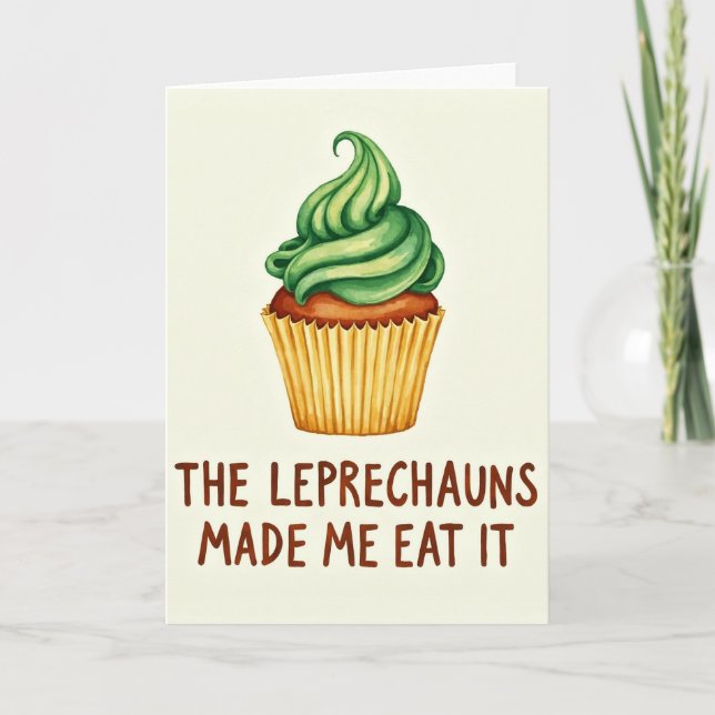 Carte Cupcake faite par les Leprechauns (Devant)