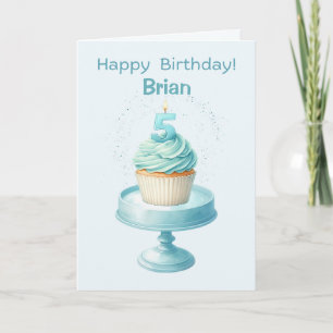 Carte Cupcake personnalisée 5e anniversaire