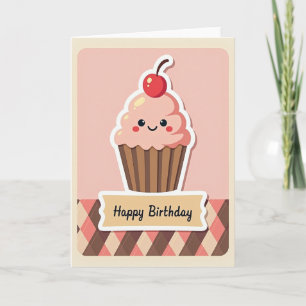 Carte Cupcake Sucré à Points