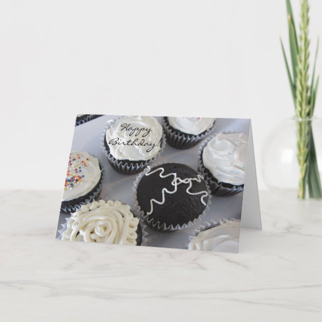 Carte Cupcakes d'anniversaire (Devant)