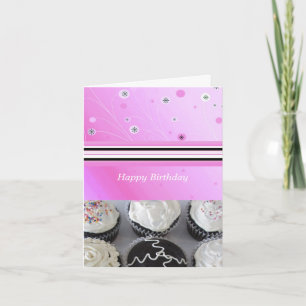 Carte Cupcakes d'anniversaire