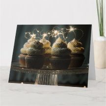 Cupcakes Sparkler sur plateau