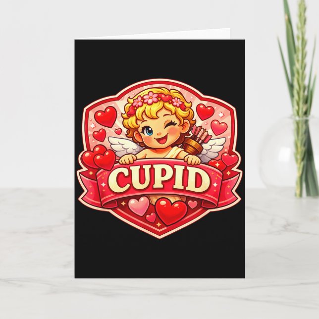 Carte Cupid Blonde Saint-Valentin  (Devant)