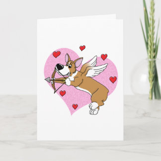 Carte Cupid Corgi Saint Valentin