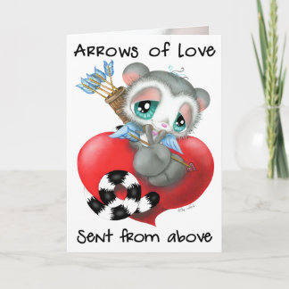 Carte Cupid Lemur with Arrows of Love – Sweet Romantic