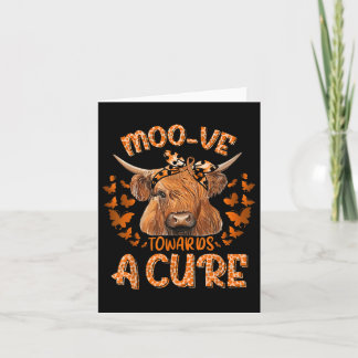 Carte Cure Leukemia Cancer Vache Avec Orange Ribbon Leuk