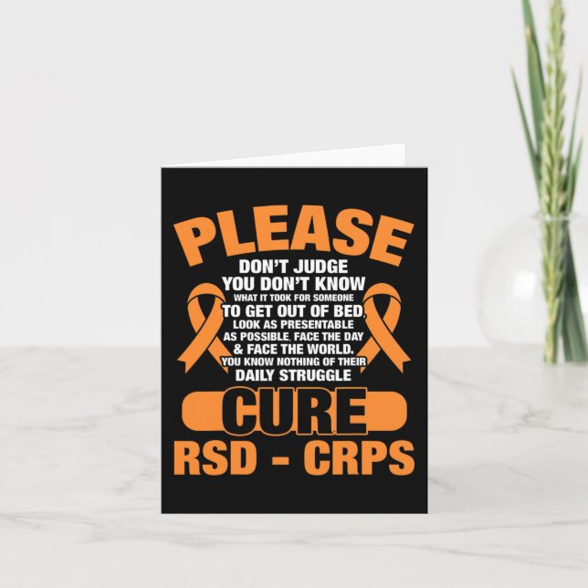 Carte Cure RSD CRPS Prise en charge RSD Sensibilisation  (Devant)