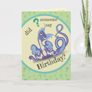 Carte Curieux lil Dragon Anniversaire