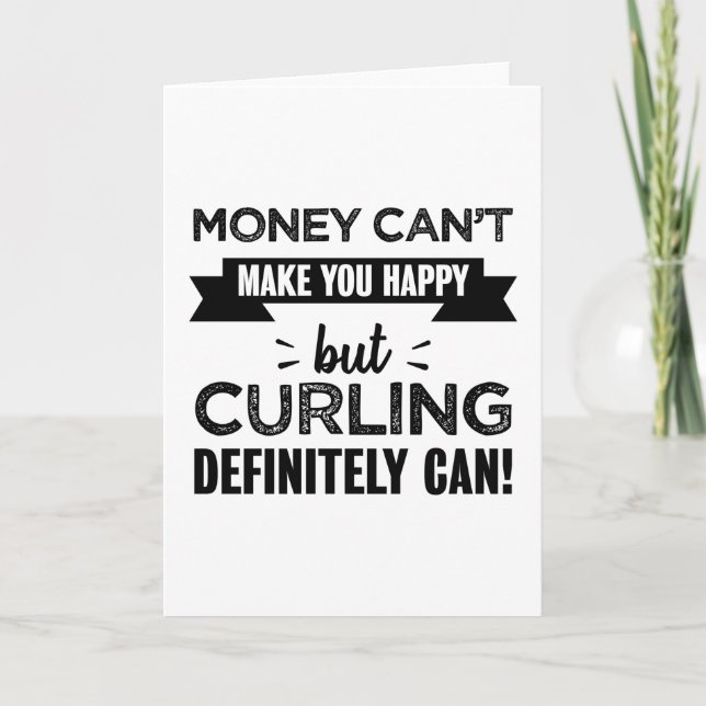 Carte Curling vous rend heureux cadeau amusant (Devant)