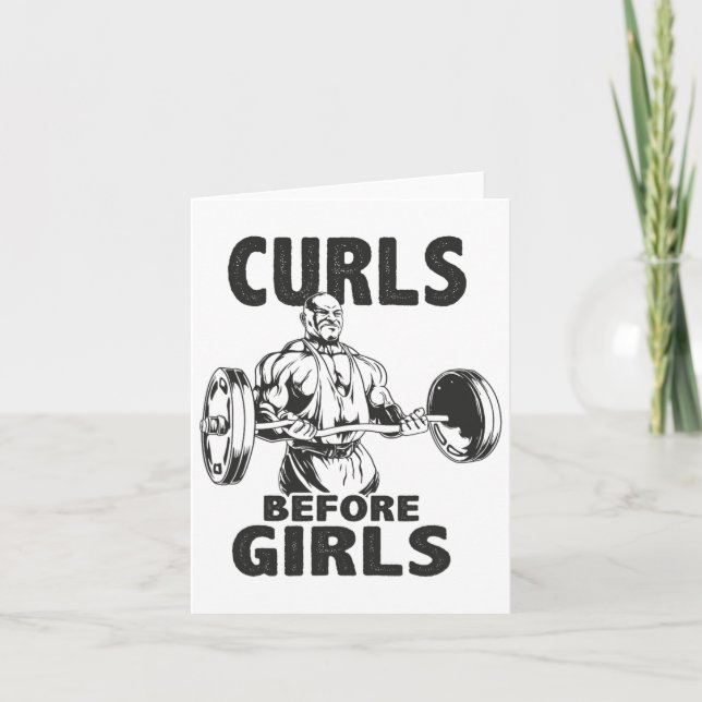 Carte Curls Avant Filles - Gym Motivationnel (Devant)
