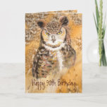 Carte Custom 90th Birthday, Owl Wild & Crazy<br><div class="desc">Custom 90th Birthday,  Owl Wild & Crazy</div>