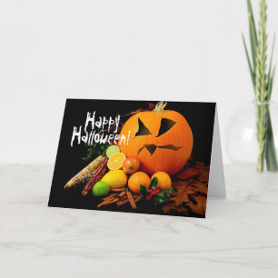 Carte Custom HAPPY HALLOWEEN JACK O'LANTERN BOO!