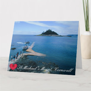 Carte Custom Heart St Michaels Mont Cornwall avec Bateau