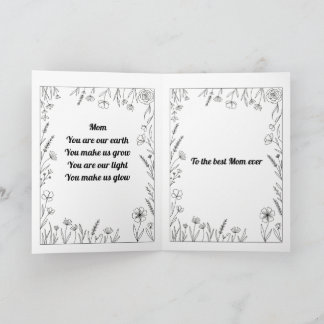 Carte Custom Heartfelt Mother's Day Poem Card.