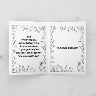 Carte Custom Heartfelt Mother's Day Poem card