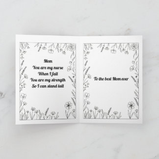 Carte Custom Heartfelt Mother's Day Poem Card
