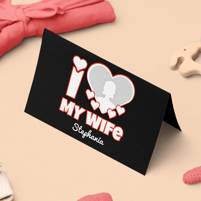 Carte Custom J'aime ma femme – Ajouter nom & photo (Créateur téléchargé)