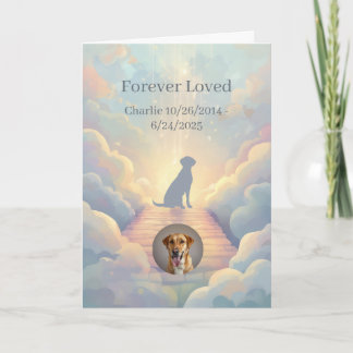 Carte Custom Labrador Retriever Rainbow Bridge Sympathy