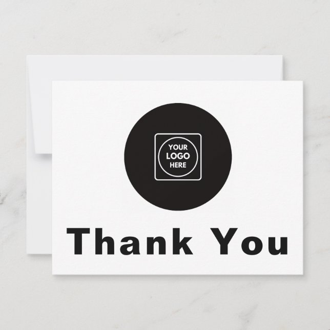 Carte Custom Logo Personalized Thank You Note Card (Devant)