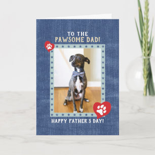 Carte Custom Male Dog Photo Father's Day Card - fdmdrh