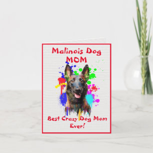 Carte Custom Malinois Mom Chien meilleur fou chien numér