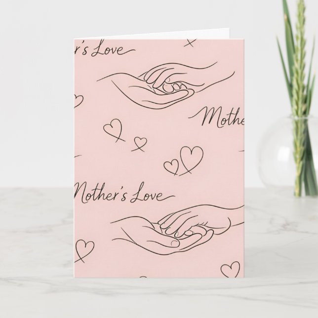 Carte Custom Modern Line Art Mother's Day (Devant)