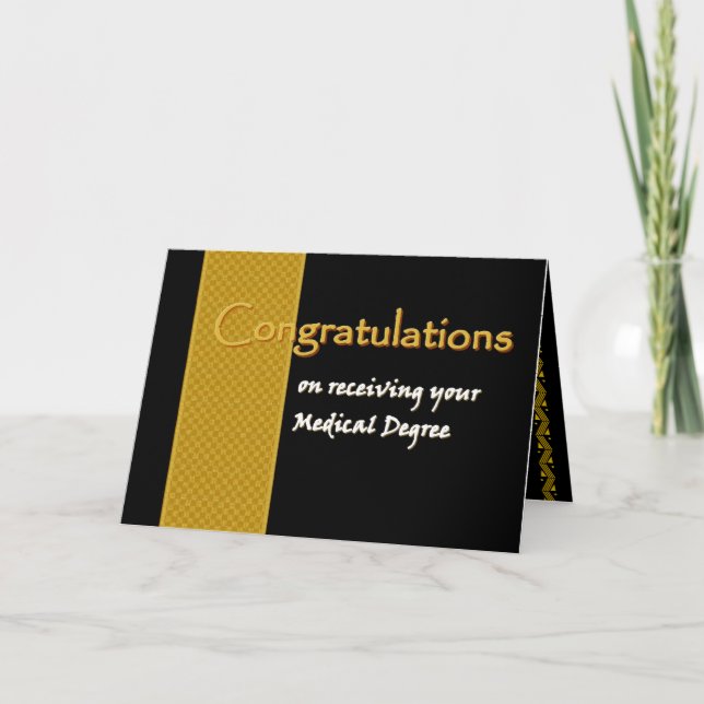Carte CUSTOM NAME Congratulations - Medical Degree (Devant)