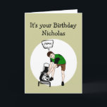 Carte Custom Name Men's Birthday Funny Lawnmower Insult<br><div class="desc">Custom Name Men's Birthday Funny Lawnmower Insult for those with a good sense of humor.  Customize with their Name or nickname</div>