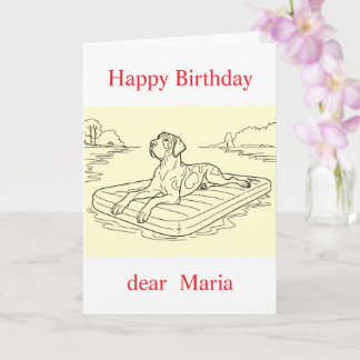 Carte Custom pet (dog) photo and message card