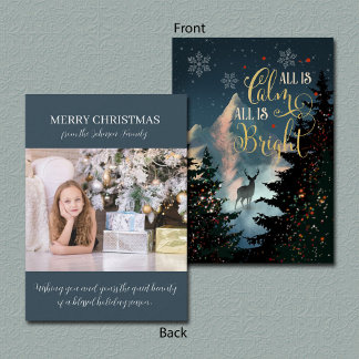 Carte Custom Photo Holiday Mountain Scene