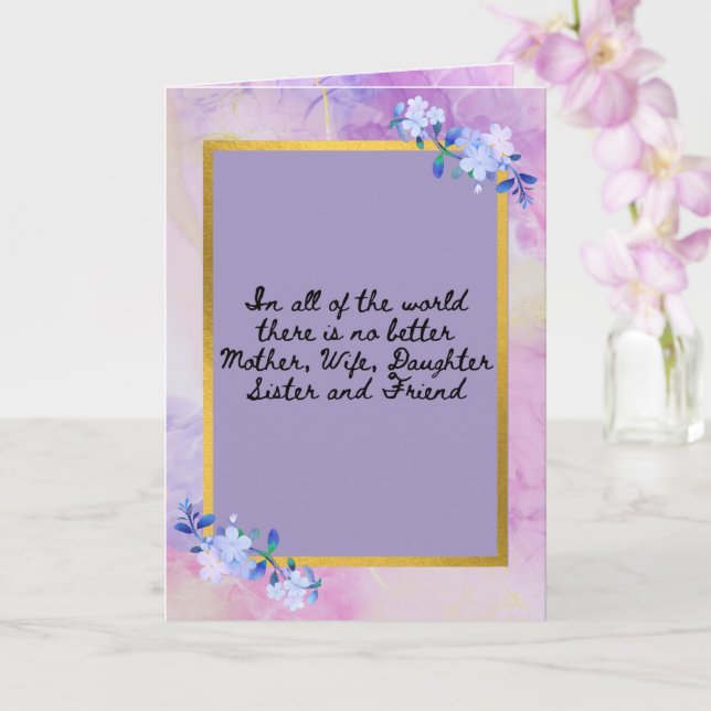 Carte Custom Photo Mothers Day (Orchidée)