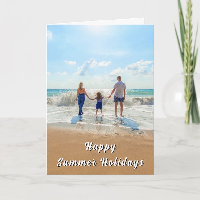 Carte Custom Photo Summer Card Personalized Your Photos (Devant)