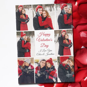 Carte Custom Valentine's Day Romantic Love Photo Collage