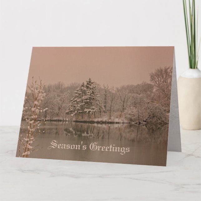 Carte Custom Winter Wonderland Vintage Holiday Seasonal (Devant)
