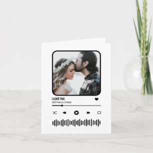 Carte Custome Photo Song Playlist Couple Valentine's Day