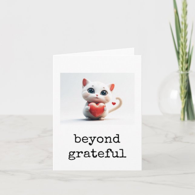 Carte Customer Thank You Card, Appreciation, Cute Cat (Devant)