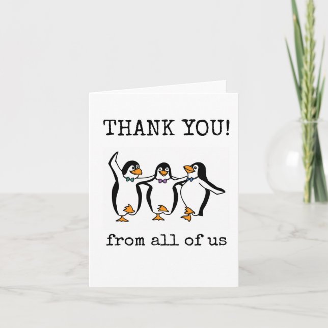 Carte Customer Thank You Card, From All of Us, Funny (Devant)
